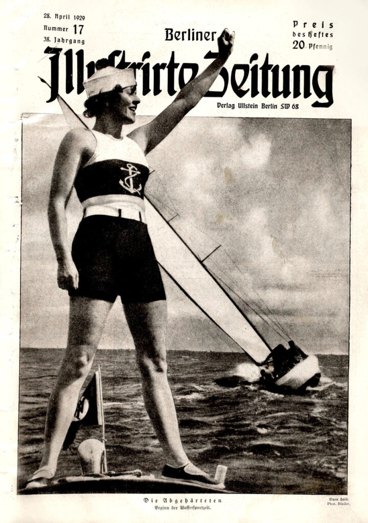 Berliner Illustrirte Zeitung 28.4.1929: Die Abgehärteten. Beginn der Wassersportzeit. Liane Haid. Phot. Binder. 